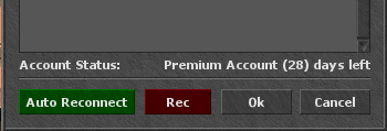 Character list with Rec button to start CAM recording before login
